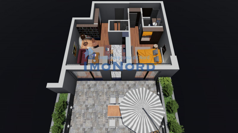 Unirii Fantani - str. Justitiei 57- 2 Camere -Terasa 36.00mp - 59 mp de gradina 