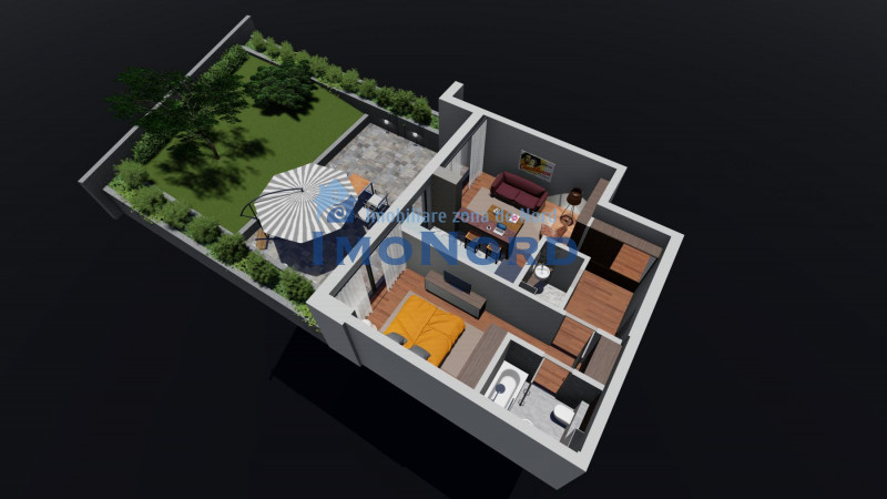 Unirii Fantani - str. Justitiei 57- 2 Camere -Terasa 36.00mp - 59 mp de gradina 