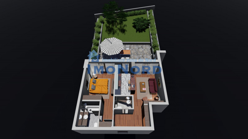 Unirii Fantani - str. Justitiei 57- 2 Camere -Terasa 36.00mp - 59 mp de gradina 
