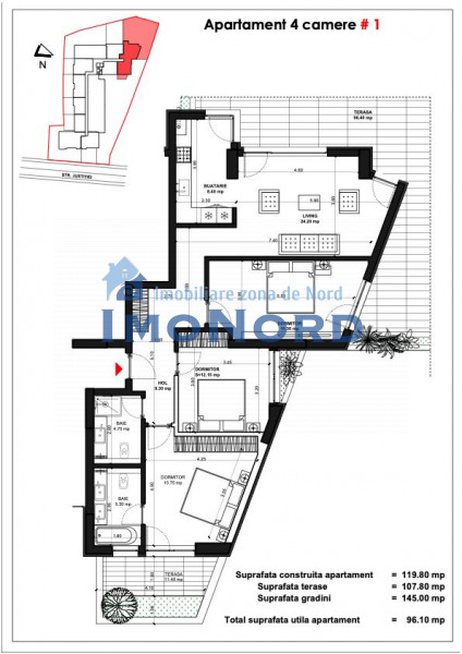 Unirii Fantani ultracentral 145 mp gradina