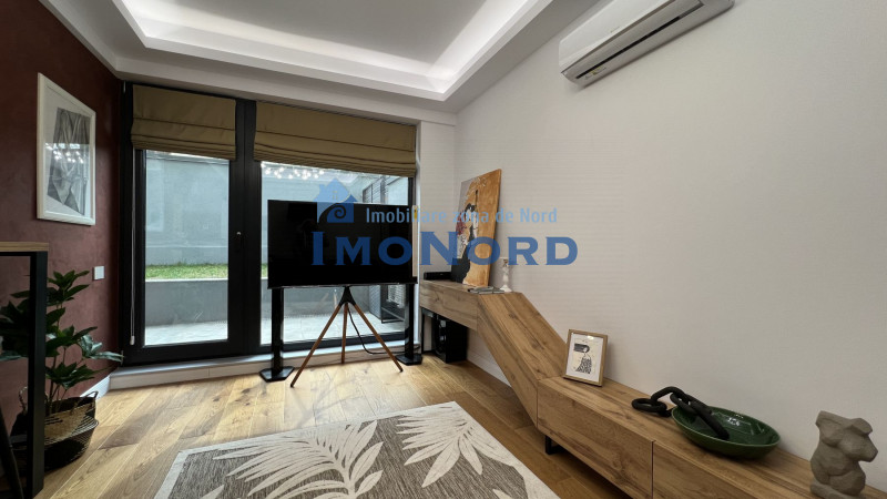 Unirii bloc 2023, apartament mobilat complet, terasa, gradina si garaj !