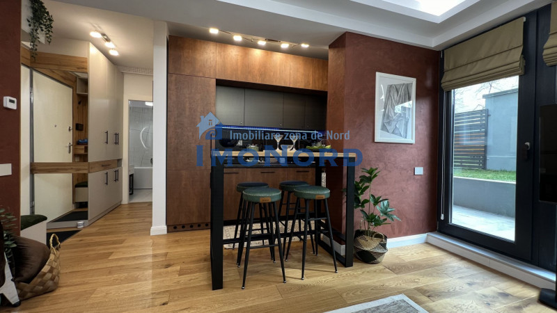 Unirii bloc 2023, apartament mobilat complet, terasa, gradina si garaj !