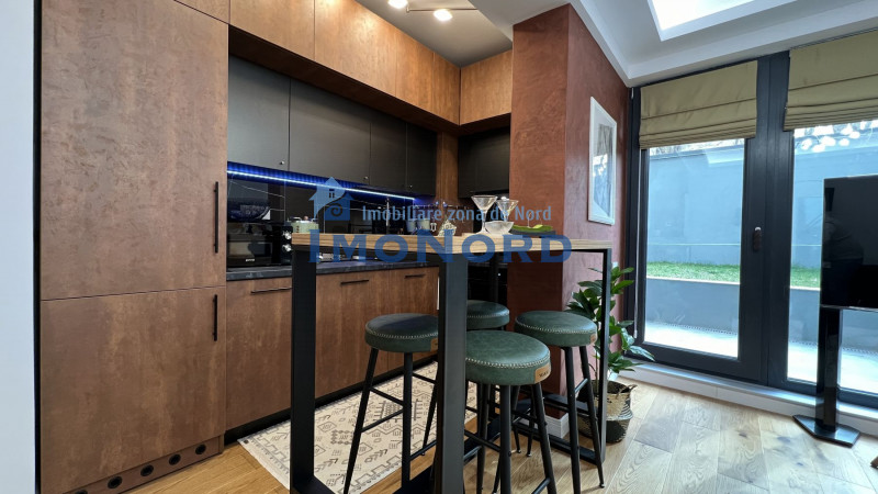 Unirii bloc 2023, apartament mobilat complet, terasa, gradina si garaj !