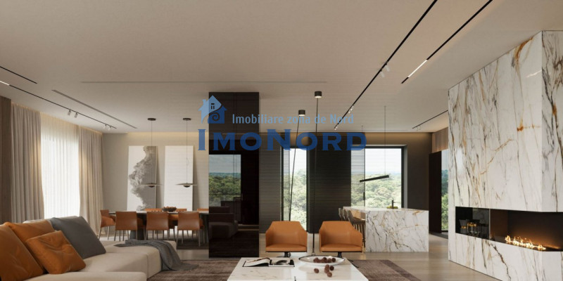 Penthouse 5 camere | 358 mp, terasă 84 mp, vedere pădure – Pines Residence