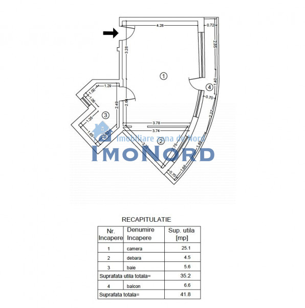 Vanzare  apartament 3 camere Domeni