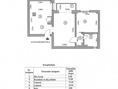 2 camere apartament  Turda vedere spate 