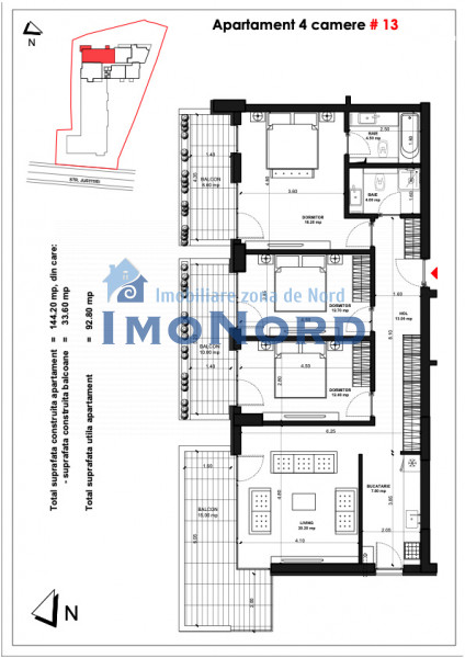 Unirii, 4 camere si  2 parcari  de la dezvoltator