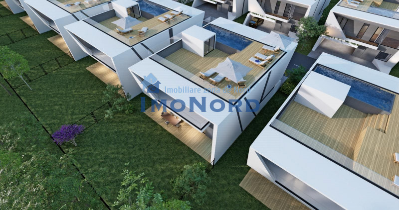 Vila cu design modern si piscina pe acoperis!