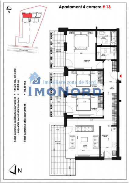 Unirii, 4 camere si  2 parcari  de la dezvoltator