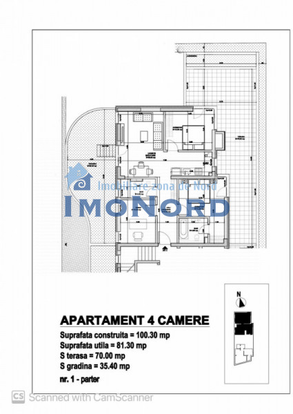 Pipera Azur acces A3 spatiu parter cu terasa 