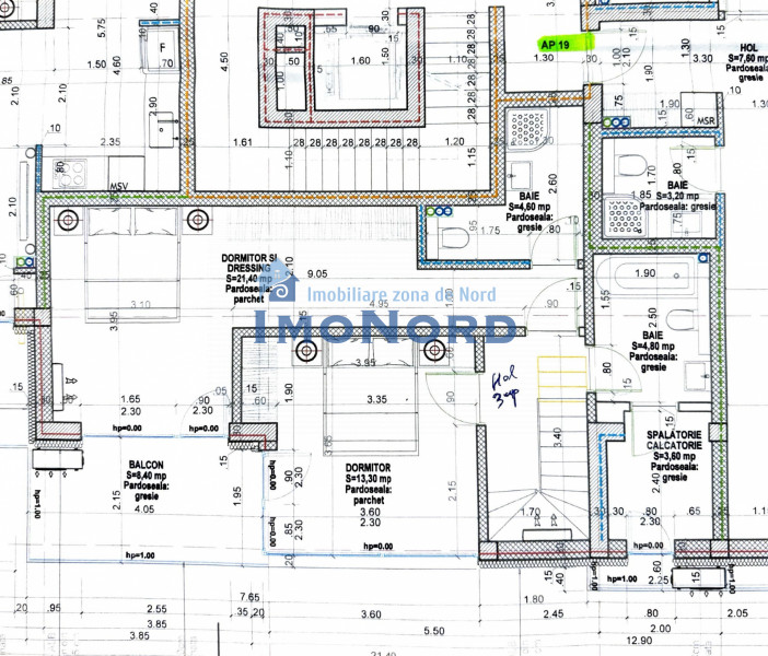 Dacia-Mosilor duplex cu vedere Sud