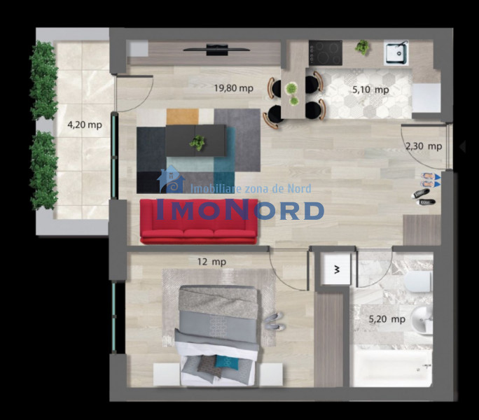 Inchiriere apartament nou 2 camere NEW POINT -PIPERA