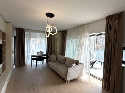 Apartament 2 camere de închiriat Aviatiei – bloc boutique 2022, terasă 16 mp