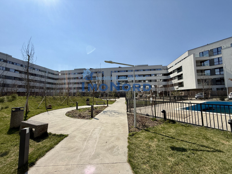 Apartament cu piscina si gradina proprie, nou, la prima inchiriere