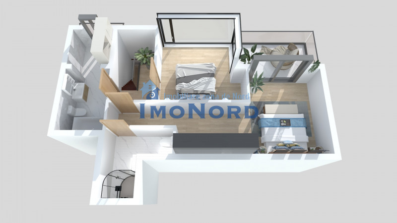 Dacia-Mosilor duplex cu vedere Sud