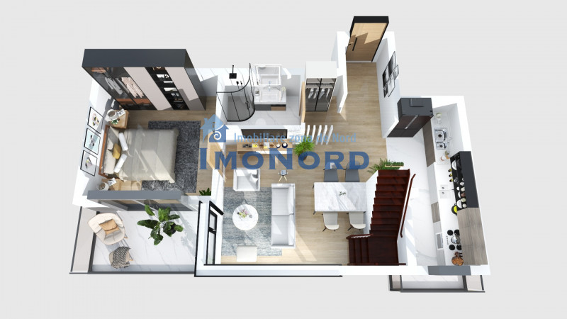 Dacia-Mosilor duplex cu vedere Sud