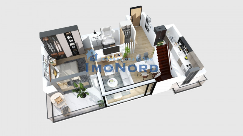 Dacia-Mosilor duplex cu vedere Sud