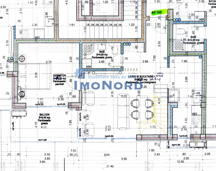 Dacia-Mosilor duplex cu vedere Sud