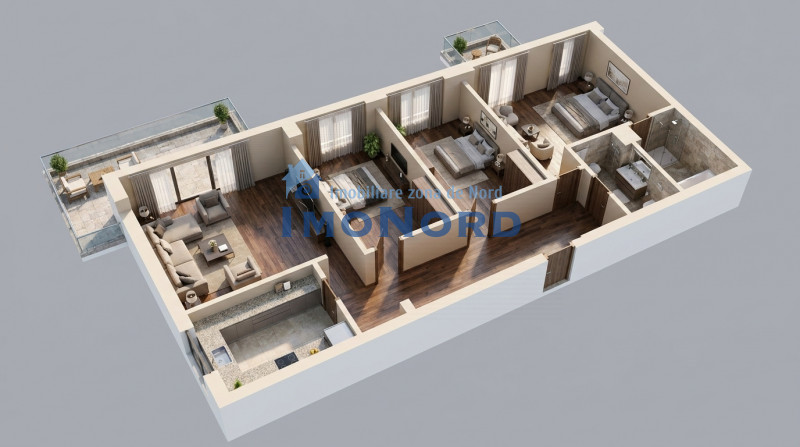 Apartament 3 camere de vanzare Baneasa - Sisesti loc parcare  suprateran