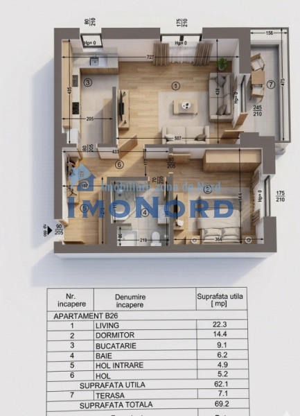 Apartament de vânzare Tunari - Otopeni – 2 camere, 