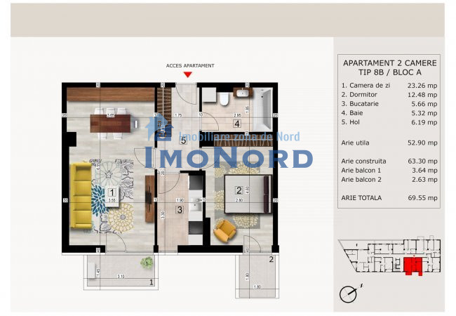 Apartamente 2,3 si 4 camere de vanzare situate in ansamblu residential 